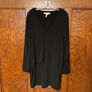 BCBG Black L layered dress